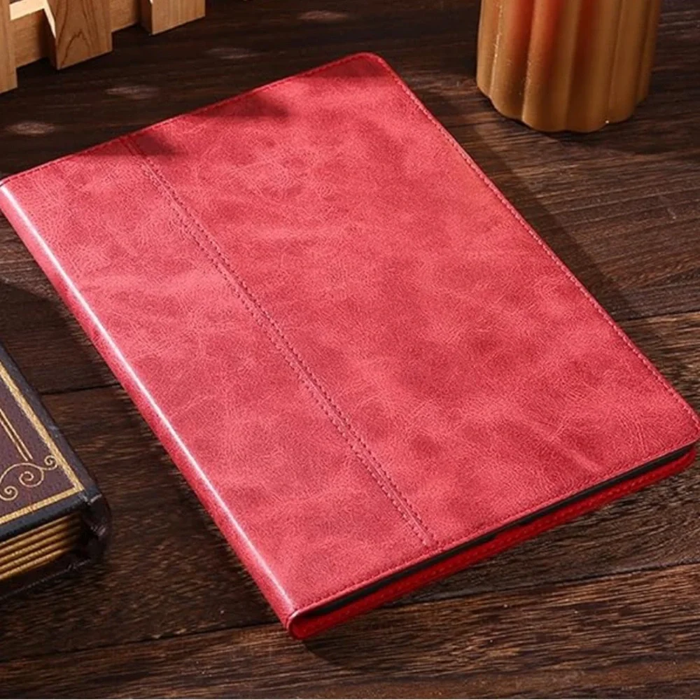 NANROIL Samsung S8 + 12.4 Pen Case Red Genuine Leather Protective Shell Sleep